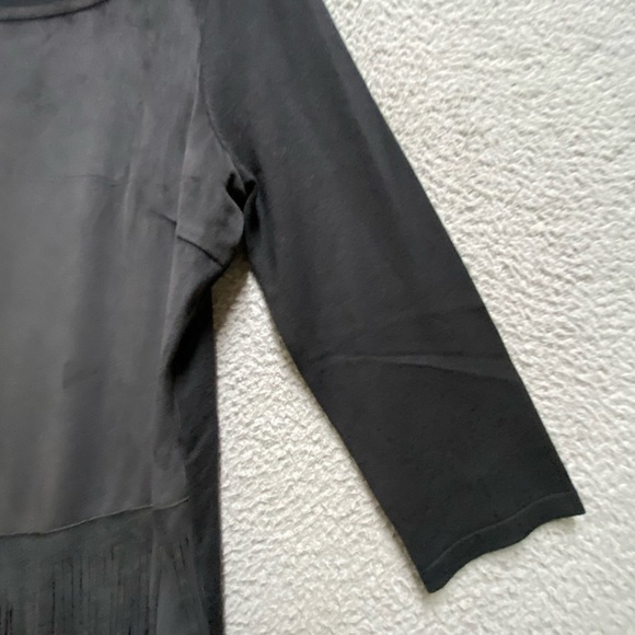 INC INTERNATIONAL CONCEPTS Shirt Women Large 3/4 Sleeve Fringed  Top - Picture 5 of 11